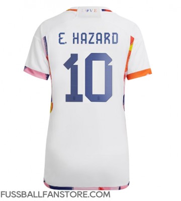 Belgien Eden Hazard #10 Replik Auswärtstrikot Damen WM 2022 Kurzarm